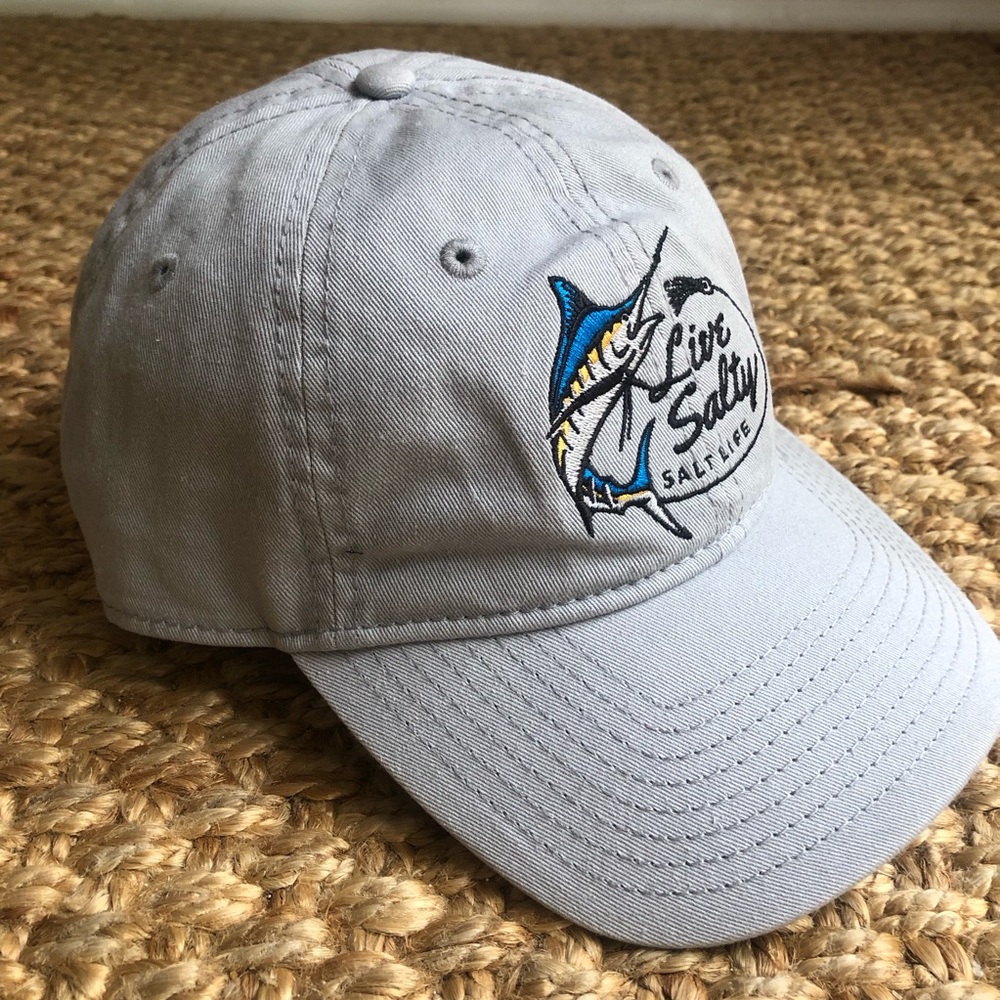 New: Salt Life. The Comfort Twill Hat. Cotton. Live Salty. Adjustable.